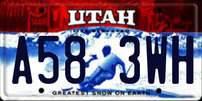 UT license plate A583WH