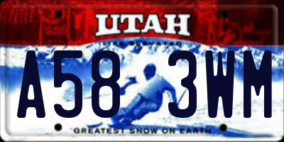 UT license plate A583WM