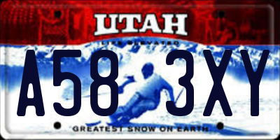 UT license plate A583XY