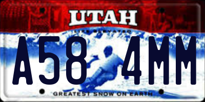 UT license plate A584MM