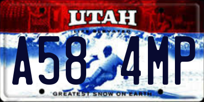 UT license plate A584MP