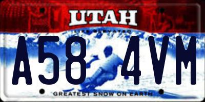 UT license plate A584VM