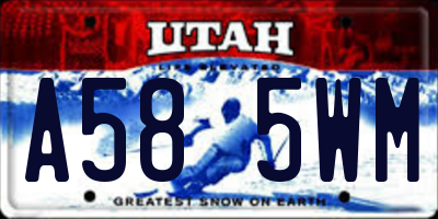 UT license plate A585WM