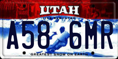 UT license plate A586MR