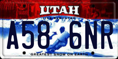UT license plate A586NR