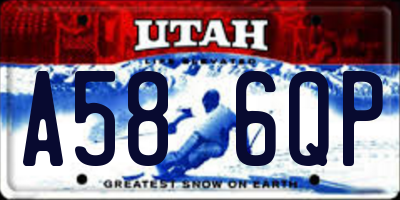 UT license plate A586QP