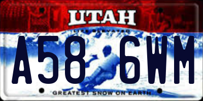 UT license plate A586WM