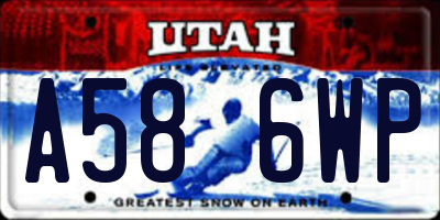 UT license plate A586WP