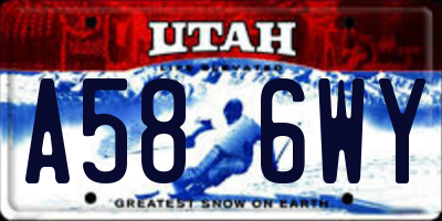 UT license plate A586WY