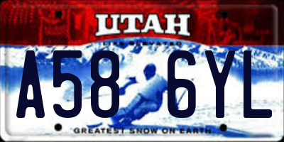 UT license plate A586YL