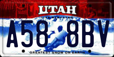 UT license plate A588BV