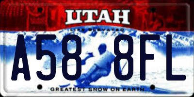 UT license plate A588FL
