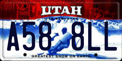 UT license plate A588LL