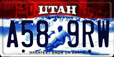 UT license plate A589RW