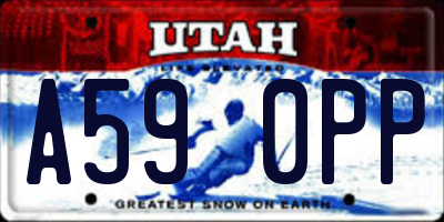 UT license plate A590PP