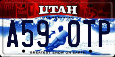 UT license plate A590TP