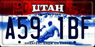 UT license plate A591BF