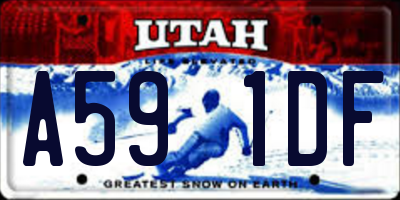 UT license plate A591DF