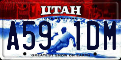 UT license plate A591DM