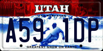 UT license plate A591DP