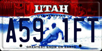 UT license plate A591FT