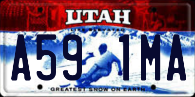 UT license plate A591MA