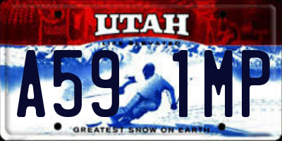 UT license plate A591MP