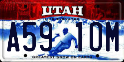 UT license plate A591OM