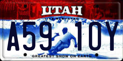 UT license plate A591OY