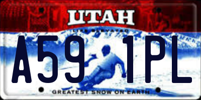 UT license plate A591PL
