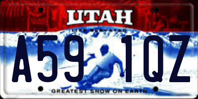UT license plate A591QZ