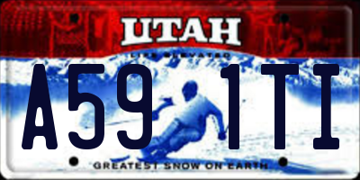 UT license plate A591TI