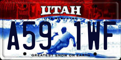 UT license plate A591WF