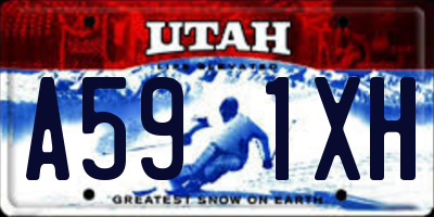 UT license plate A591XH