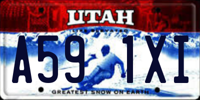 UT license plate A591XI