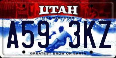 UT license plate A593KZ