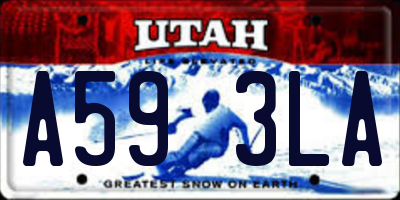 UT license plate A593LA