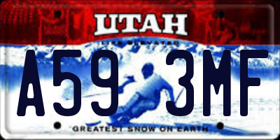 UT license plate A593MF