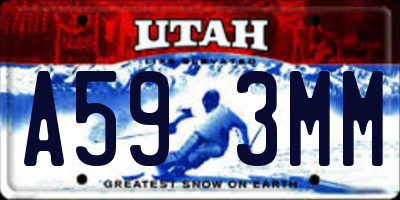 UT license plate A593MM