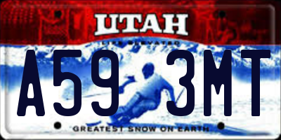 UT license plate A593MT