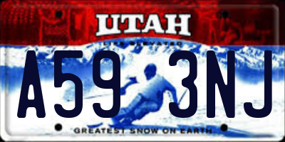 UT license plate A593NJ