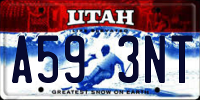 UT license plate A593NT