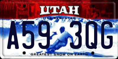 UT license plate A593QG