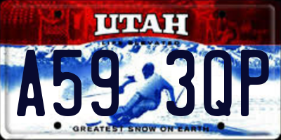 UT license plate A593QP