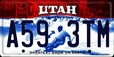 UT license plate A593TM