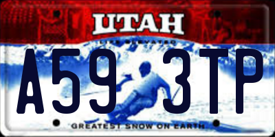 UT license plate A593TP