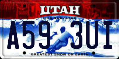 UT license plate A593UI