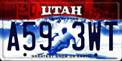 UT license plate A593WT