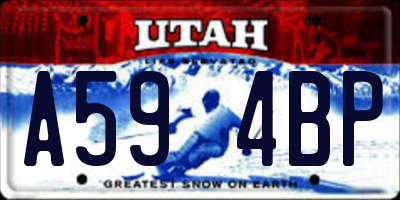 UT license plate A594BP