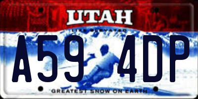 UT license plate A594DP
